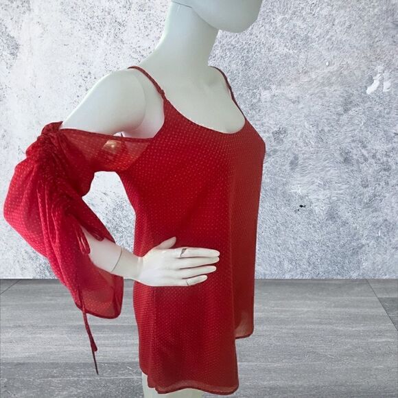 Lovers + Friends Red Trenton Paradise Cold Shoulder S - Picture 3 of 10